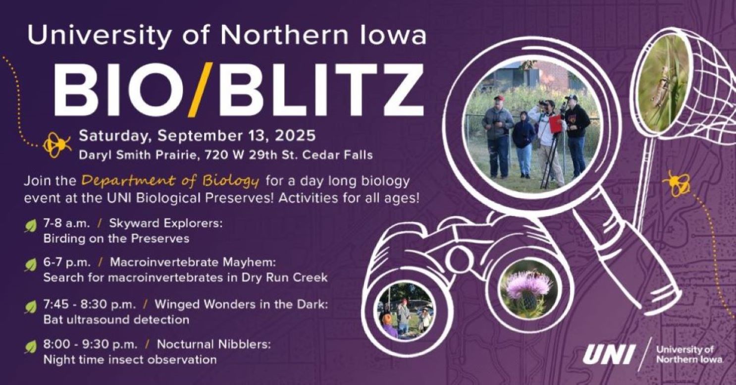 BioBlitz poster describing the scheduled of events and activities