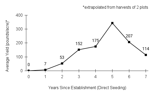 Panicum virgatum (switchgrass) yield graph