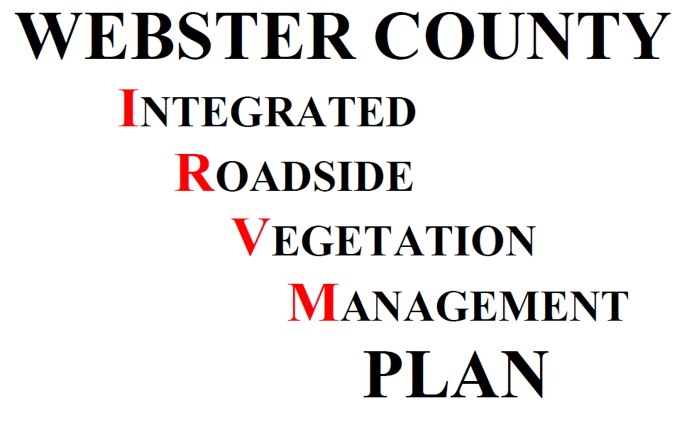 The words "Webster County Integrated Roadside Vegetation Management Plan.